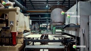 Équipement de production de panneaux de faux plafond en fibre minérale