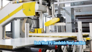 Ligne de production de panneaux sandwich PU en laine de roche