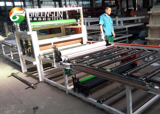 Papier d'aluminium de PVC/a stratifié la chaîne de production de tuile de plafond de gypse avec le système de contrôle de PLC