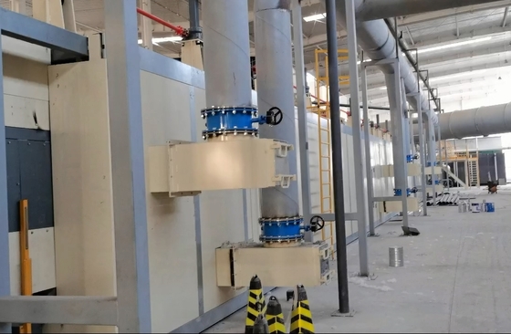 Ligne de production de laine de roche pour la fabrication de panneaux de laine minérale