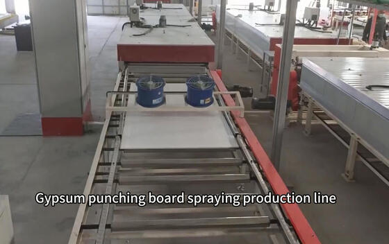 Ligne automatique perforée de peinture par pulvérisation de plaques de plâtre avec la section de séchage continue